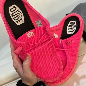 Hey Dude Women's Neon Pink Wally Loafers